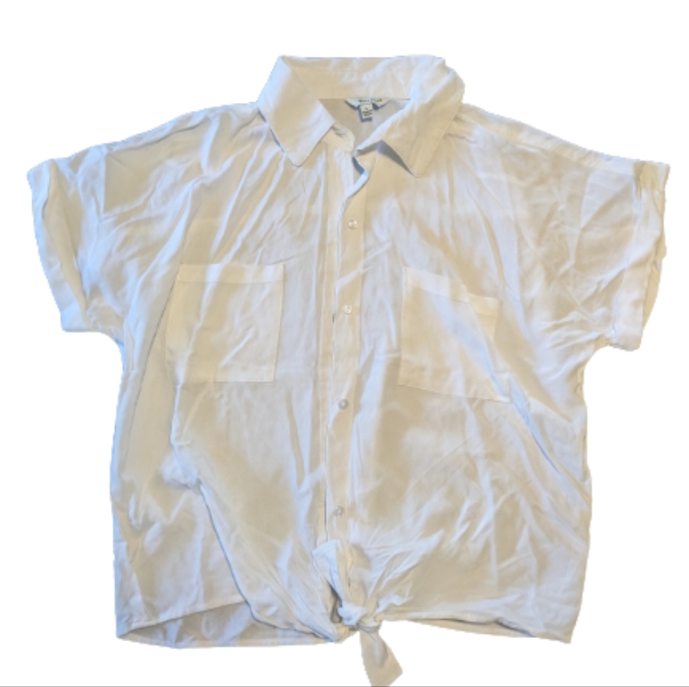 Sim and Sam Tie Front Blouse